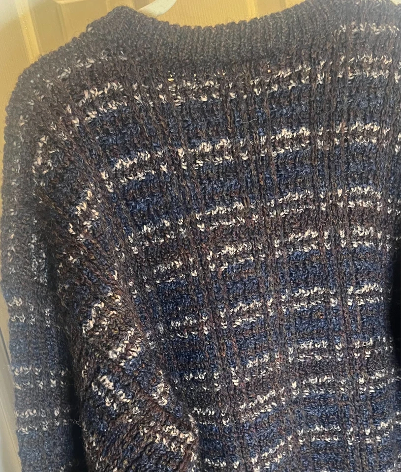 VTG Bonner Ireland Hand Loomed Wool Sweater Mens XL Chunky Fisherman Brown - GUC - Image 3 of 4