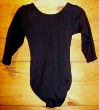 Jaques Moret Girls Black Long Sleeved Leotard Size 6/7 EUC  