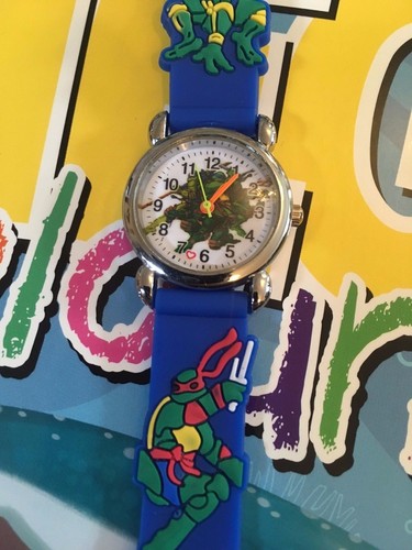 Kids Boys Girls Ninja Turtles Wristwatch Silicone Strap Wrist Watch Slim 3mm UK - Picture 22 of 26