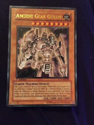 yugioh Card 1st Edition Holographic Ancient Gear Golem Tim-en006