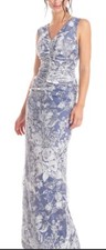 JS Collections Gown Dress 8616700 Size 2 French Blue NEW WITH TAGS