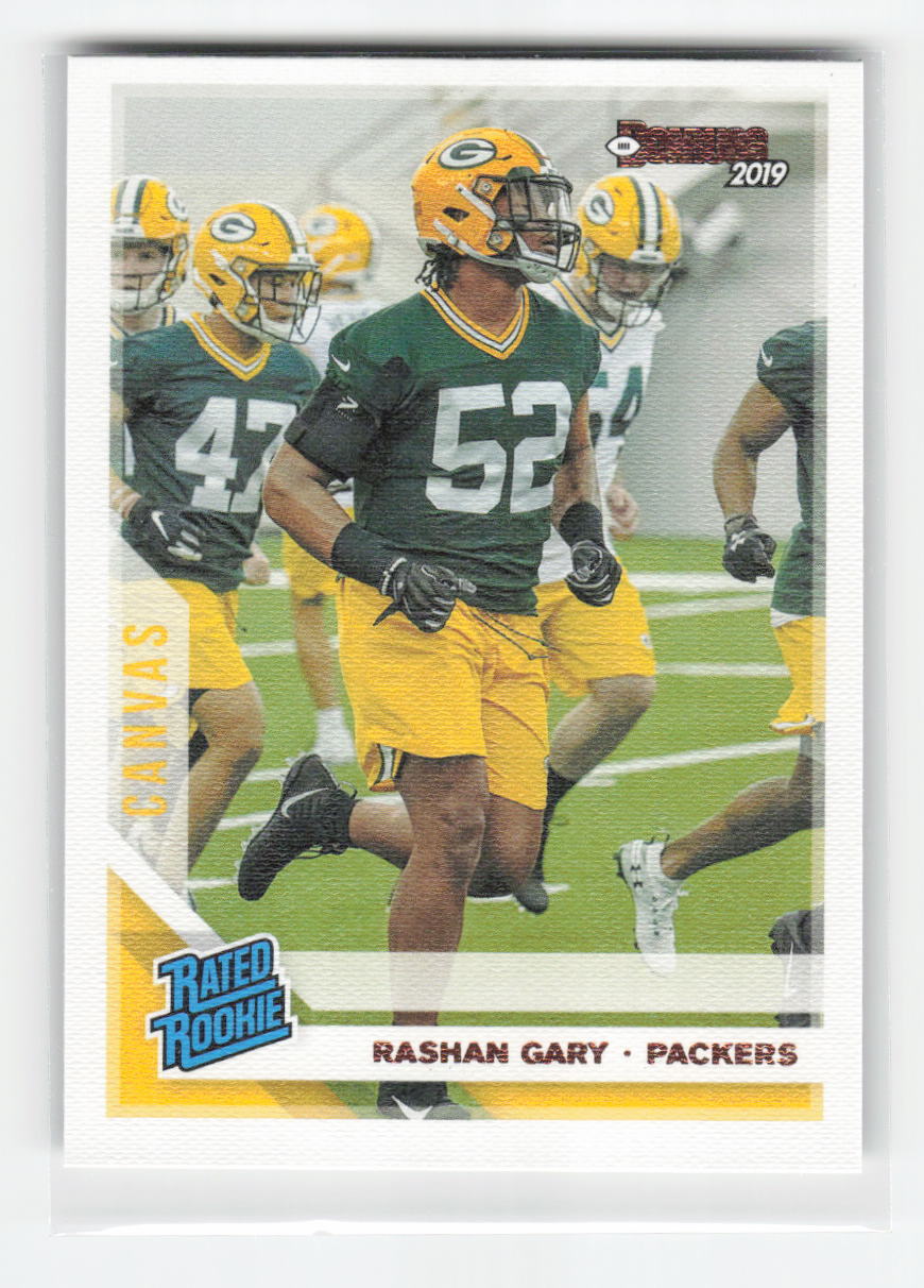 2019 Donruss #345 Rashan Gary Rated Rookies Canvas