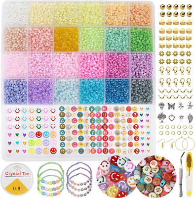 Perlen Zum Auffädeln 11000+ Stück, 3Mm Perlen Für Armbänder Perlen Set Schmuck S