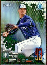2019 BOWMAN CHROME TOP 100 PROSPECTS #BTP-93 MICHEL BAEZ PADRES 