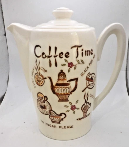 Vintage Mid Century Tilso Coffee Time Musical Coffee Server Made in Japan Plays