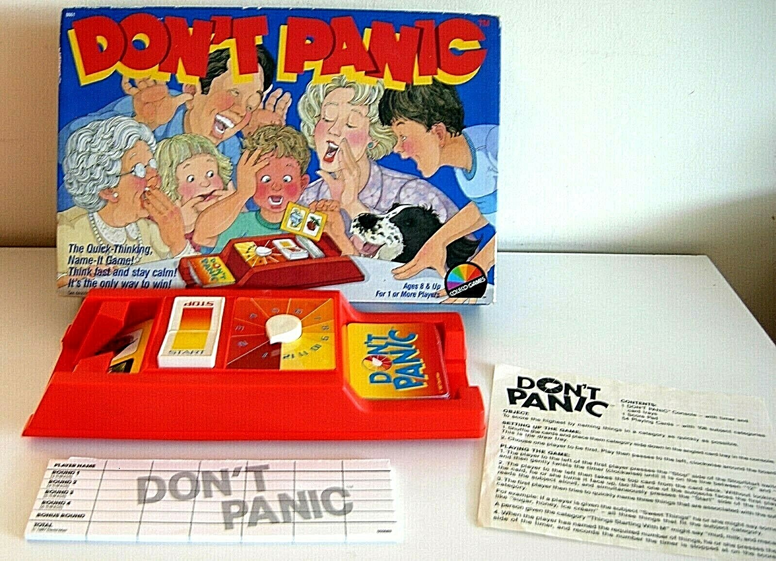 Don't Panic Board Game - The Quick Thinking Name It Game - 1987 - Complete  | eBay