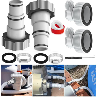 4PCS Poolschlauch Adapter Adapter A und Type B Schlauchadapter für Intex Pool