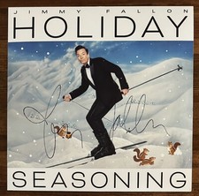 Jimmy Fallon Autographed SIGNED ON COVER Holiday Swirl VINYL LP BAS Beckett COA