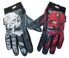 NEW LETHAL THREAT MEN'S OL' SKOOL INK GOOD N EVIL GLOVES, various sizes