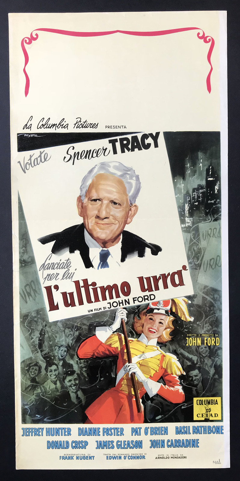 Locandina originale film L'ultimo urrà (1958) - Regia di John Ford