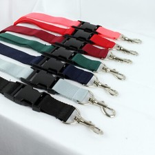 Schl&uuml;sselband Lanyard Umh&auml;ngeband 25mm unbedruckt mit Karabinerhaken div. Farben