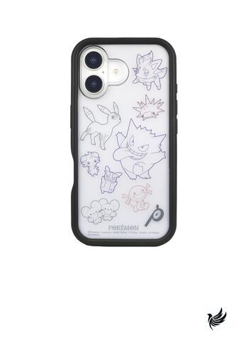 Pokemon Center iPhone 16 Compatible Plump Frame Case Black - Plaza Japan