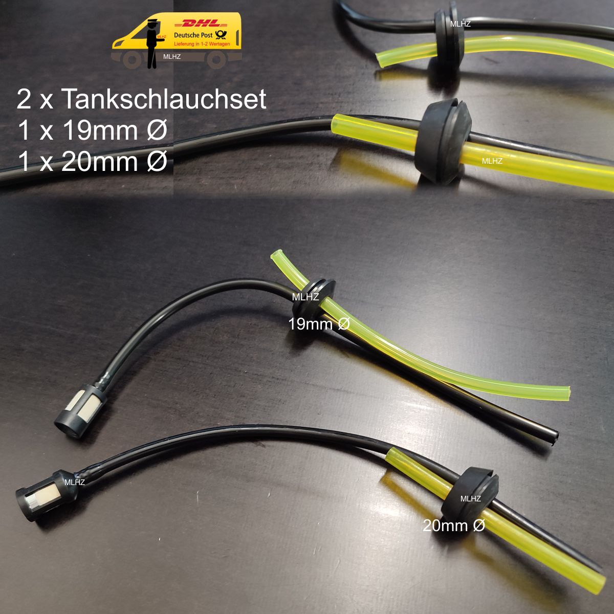 Universal Benzinfilter Kit 5er Set - Benzinschlauch Dichtung Für Motorsense, Freischneider, Heckenschere & Mehr