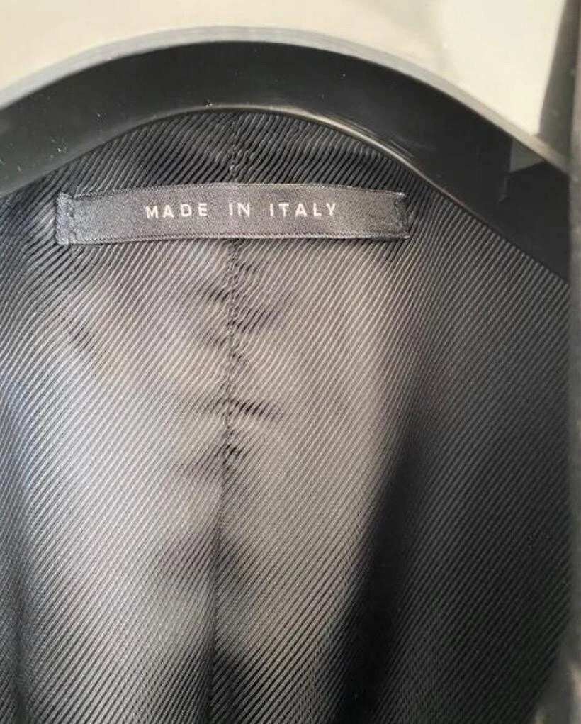 Gucci giacca sartoriale pelle di agnello nera due bottoni taglia 46 uomo ottima