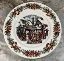 Royal Stafford Christmas Dinner Plates Hot Chestnut Seller Set/4 Made In England