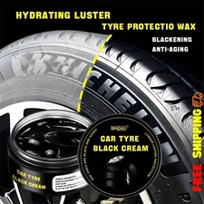 30g Tire Shine Wax Long-Lasting Waterproof Protection Nourishing Black Coating