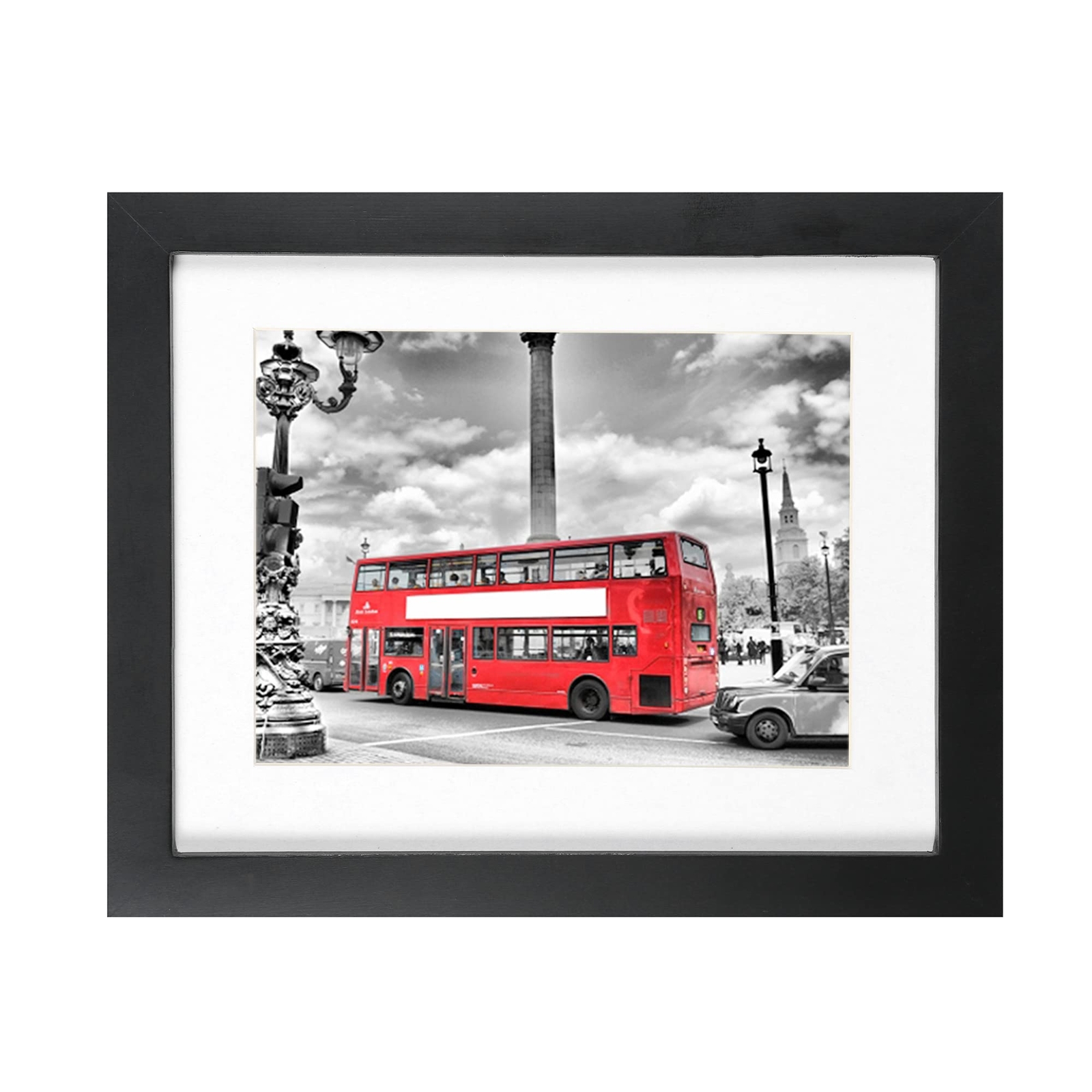 8x10 Picture Frames Black, Solid Wood Display Pictures 6x8 with Mat or 8x10 W...-image