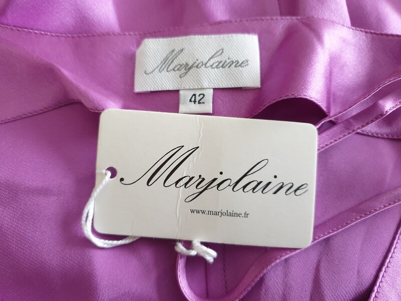 Nuisette Combinette Marjolaine 100% Soie, Taille FR 42, Couleur Lilas - Neuf Avec étiquettes, Très Féminin