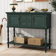 Sideboard Storage Dining Buffet Cabinet Console Table with Shelf&Drawers Green