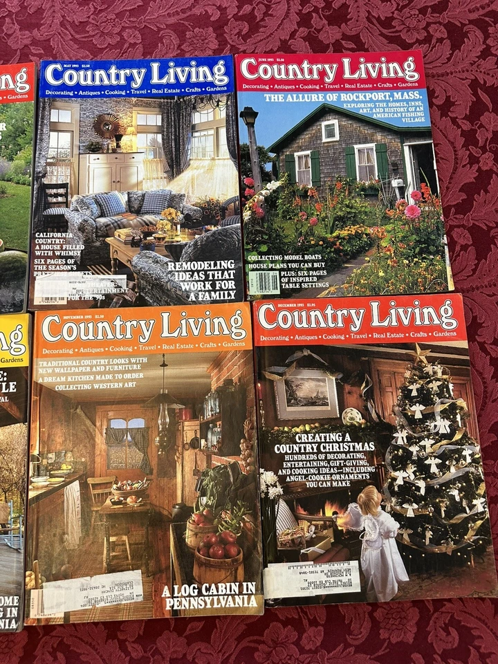 Country Living Vintage Magazine Lot~  1993 Full Set Of 12 Issues Antiques Crafts - Image 4 of 4