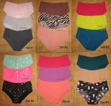 3 Victoria's Secret Panties Raw Cut No Show Hiphugger Hipster Medium You choose