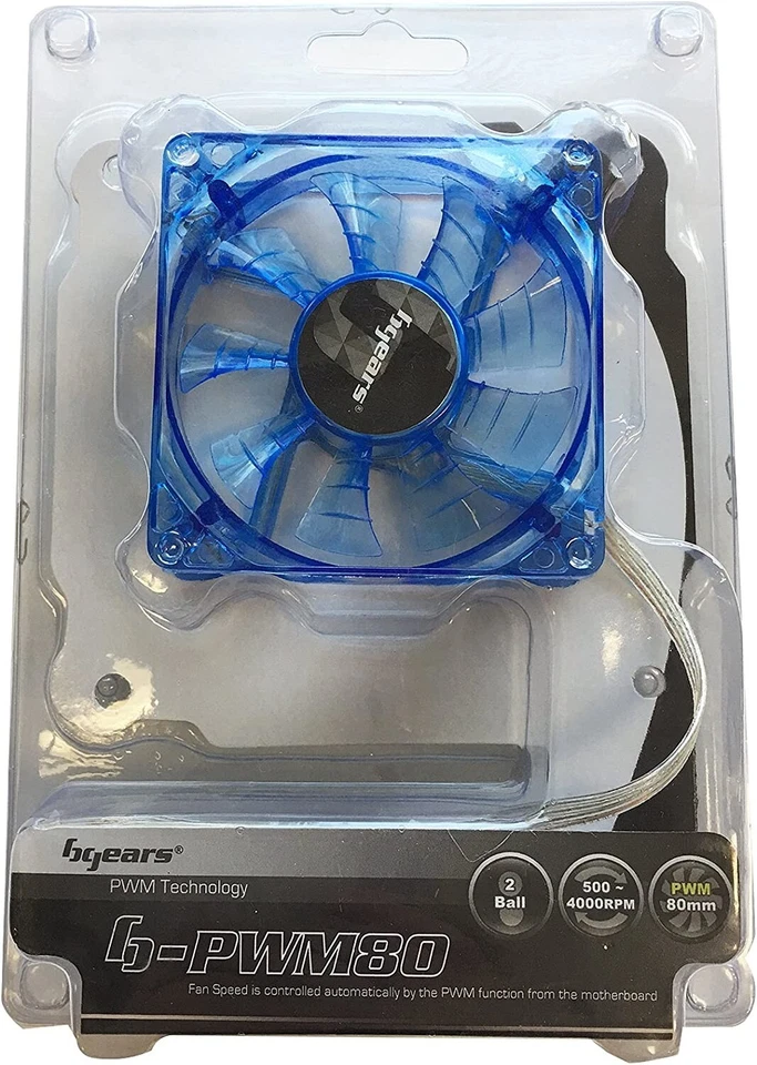 Bgears b-PWM 80mm 2 Ball Bearing 4000 RPM High Speed LED Fan with Airflow to 78C - Image 2 of 4
