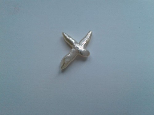 1 Freshwater Baroque Pearl Bead, Flying Bird shape, White 34 mm. Jewellery/Craft - Picture 4 of 14