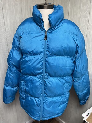 Puffy Down Jacket. Blue Medium