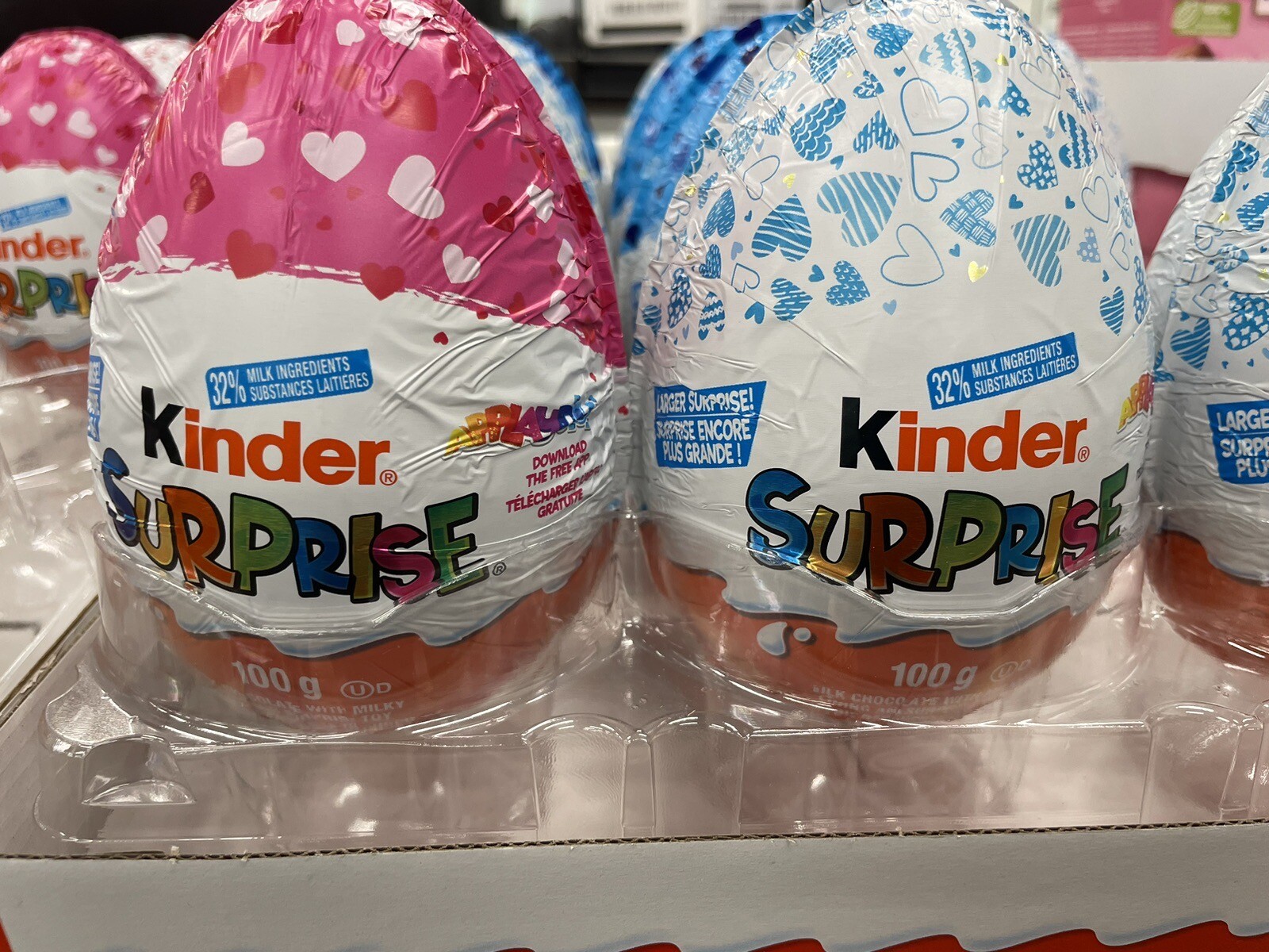 KINDER SURPRISE Milk Chocolate Egg with Toy Large Valentines Edition