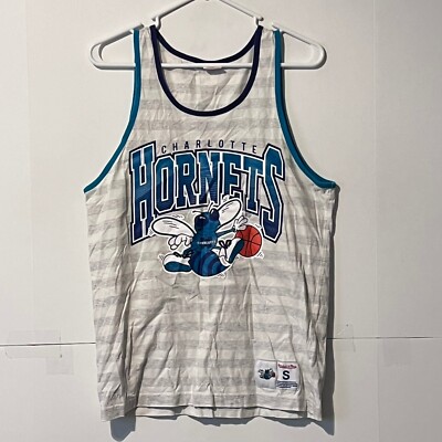 Vintage Mitchell Ness Mens Tank Top T-Shirt Size S Charlotte