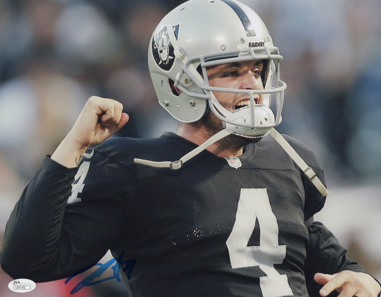 Derek Carr Autographed Signed Oakland Raiders 11x14 Photo JSA COA # 5 