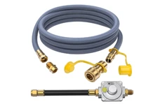 12ft 1/2" ID low pressure natural gas Conversion Kit, quick connect hose & regul