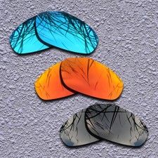 US Black Blue Fire Red Polarized Replacement Lenses For-Oakley Whisker