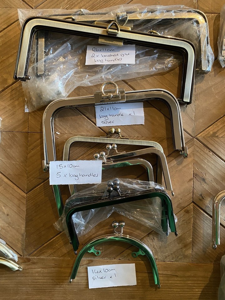 Job Lot Bag Making Supplies – Handbag Handles, Metal Purse Frames & Bag ...