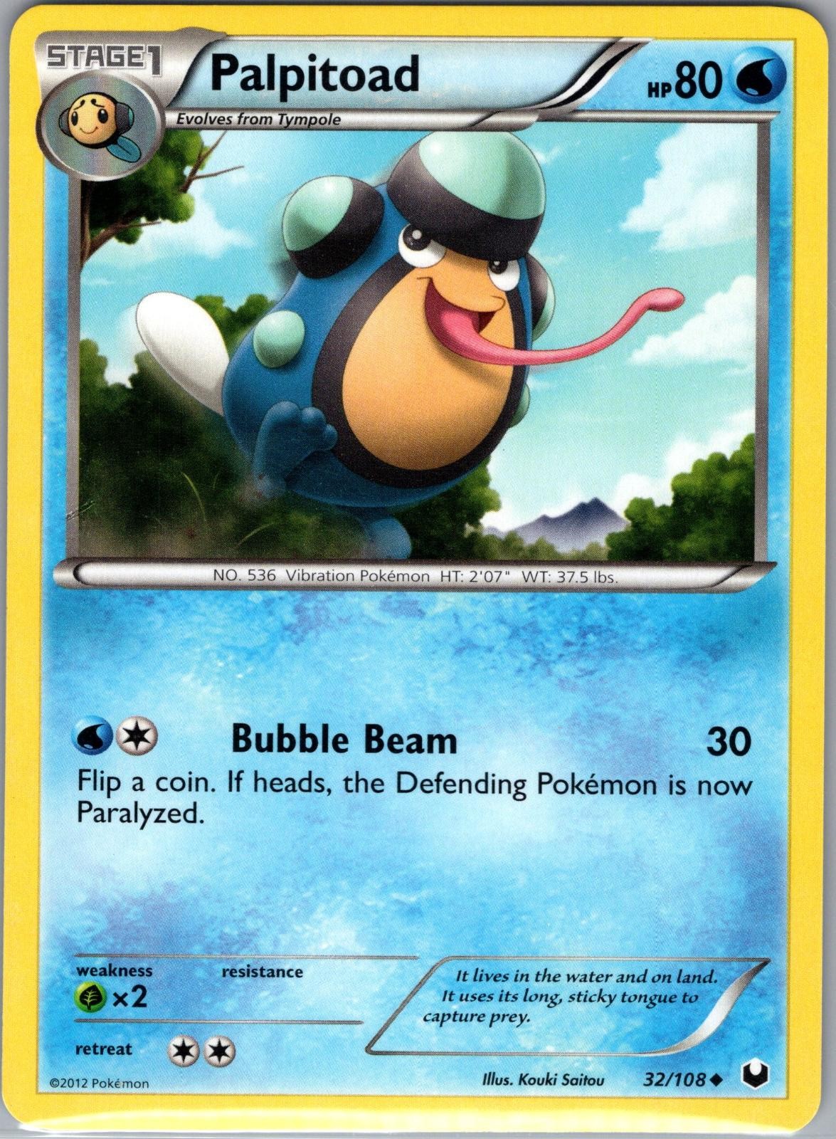 Palpitoad 32/108 Uncommon Dark Explorers Pokemon Lightly Played