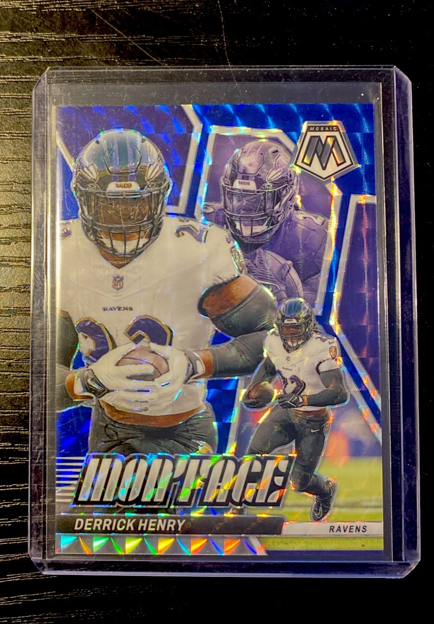 2024 Panini Mosaic - Montage Derrick Henry #M-14 Blue Mosaic Prizm /99
