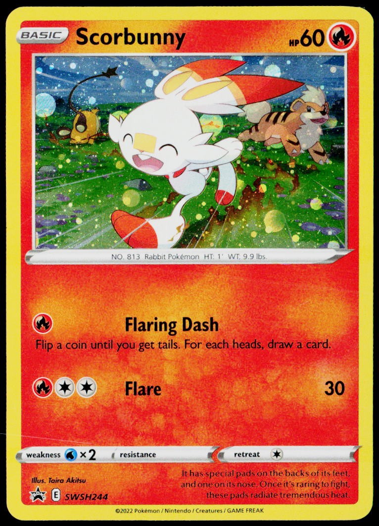 Scorbunny (Cosmos Holo) SWSH244 SWSH: Sword & Shield Promo Cards LP Holofoil