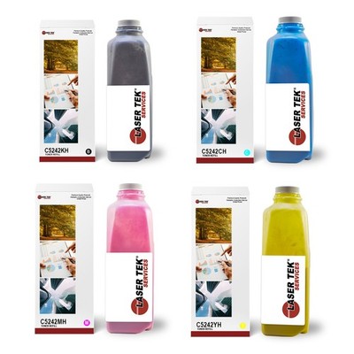 4Pk LTS C524 CMYK Toner Refill Kit Compatible for Lexmark C520 C522 C524