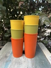 Tupperware Set Of 6 Mini And Regular Size Plastic Cups