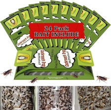 24 Pack Roach Traps Indoor, Sticky Traps for Cockroaches Indoor Home, Sticky ...