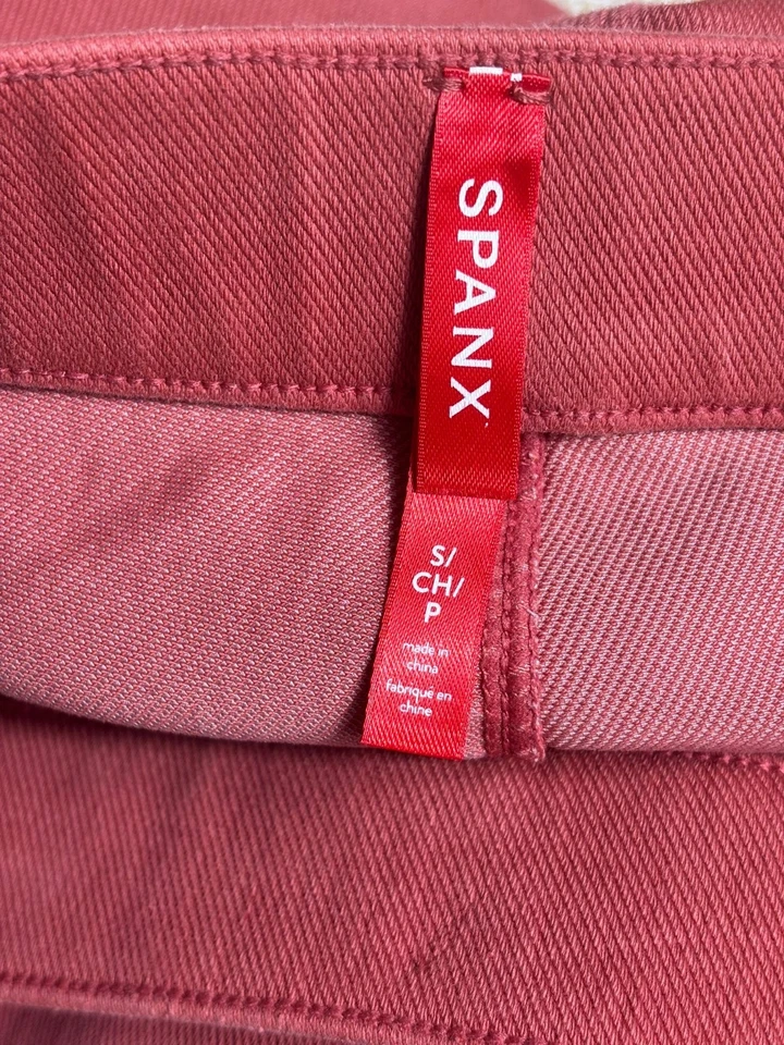 Spanx Jean-ish Leggings al Tobillo Pantalones Mujer Talla S Coral Sarga Bolsillos Foto 3 de 4