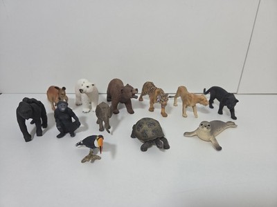 12 x Schleich Tiere Zoo Set Sammlung Eisbär, Bär, Eisbär, Tukan, Affe