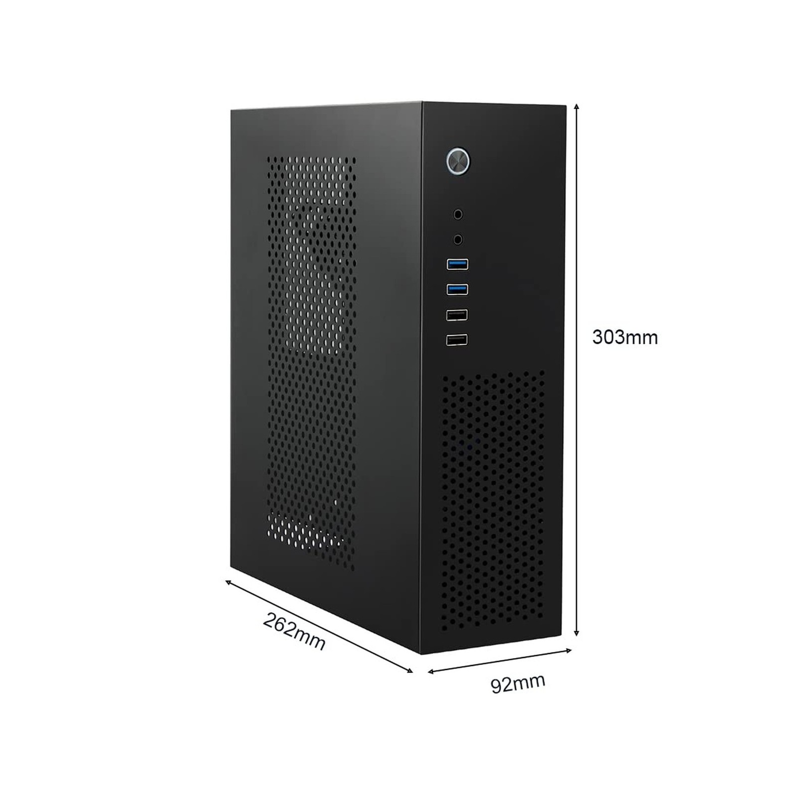 JOYJOM MATX Micro ATX ITX Mini PC Case - Black DTX Case