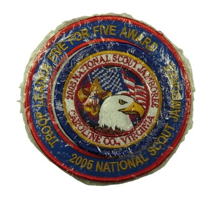2005 Jamboree Troop Leader Five for Five Award JSP RED Bdr (VT606)
