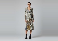 ETRO Kleid Damen Gr 34 Viskose Beige Elegant Luxury Premium Rare SEHR GUT