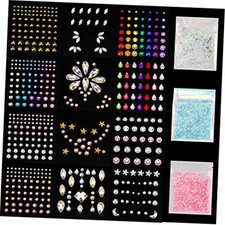 Face Jewels Crystal Stickers 12 Sheets, 15g Chunky Mix Glitter - Face Gems