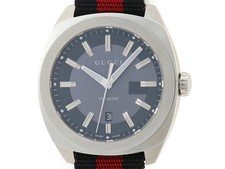 GUCCI 142.3 142.3/YA142304 Watch Stainless Steel Navy Quartz Men's with Box Used