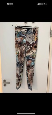 Marc Cain Hose Scuba Stoff Fische Sea Life N3 38