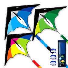 3-Piece Set Delta Kite for Easy to Fly Large Kite for and Adults - Perfect Fa...