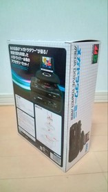 Mega Drive Tower Mini Mega CD super 32X Look On Cartridge Accessory Set Used